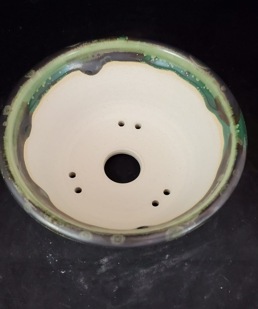 Marbled-ringed Ceramic Bonsai Pot