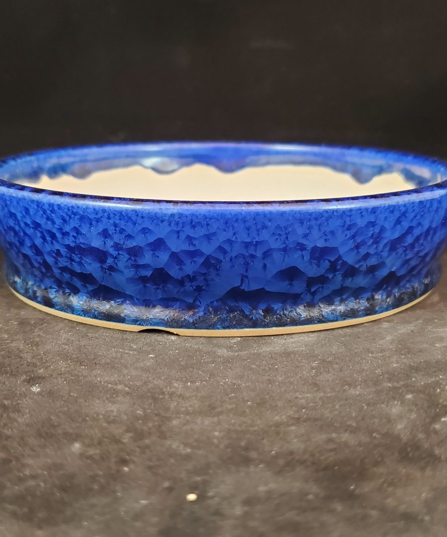 Crackled-texture Ceramic Bonsai Pot