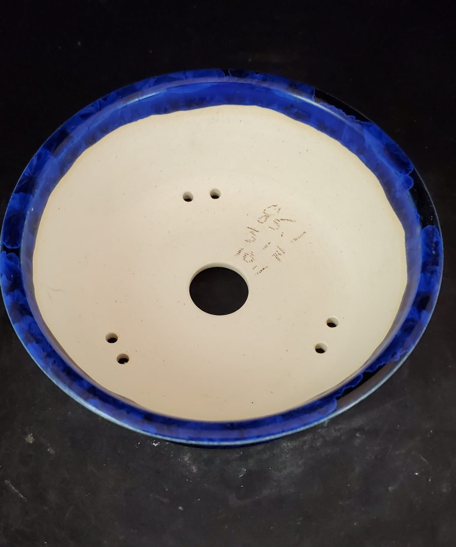 Marbled Blue Glaze Ceramic Bonsai Pot