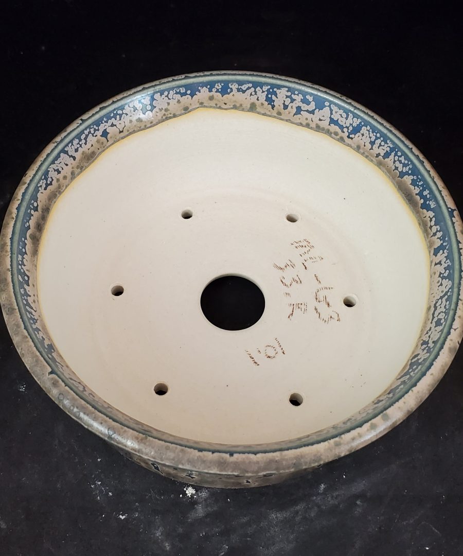 Speckled-floral Ceramic Bonsai Pot