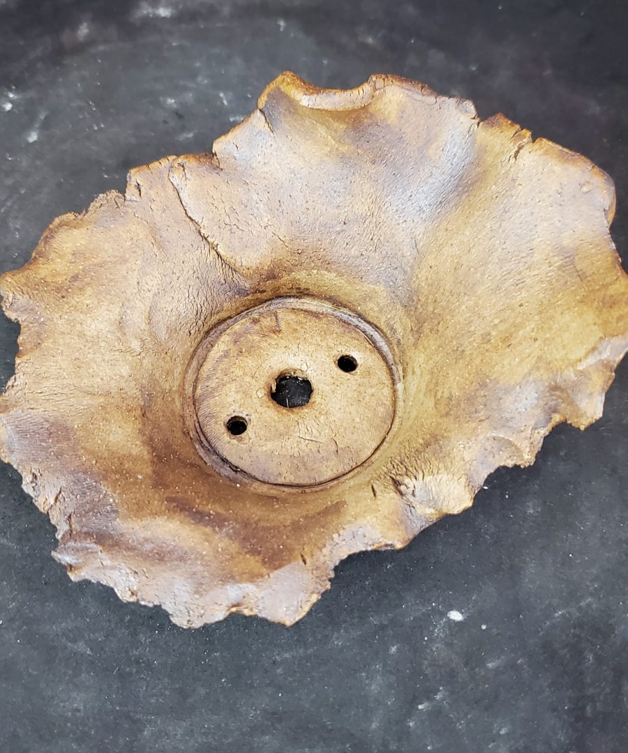 Leaf-shaped Rustic Ceramic Bonsai Pot