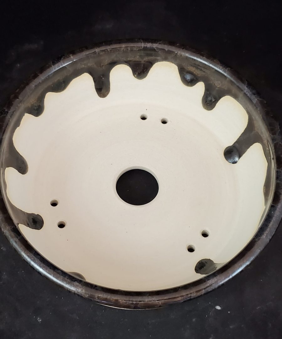 Marbled Organic Pattern Ceramic Bonsai Pot