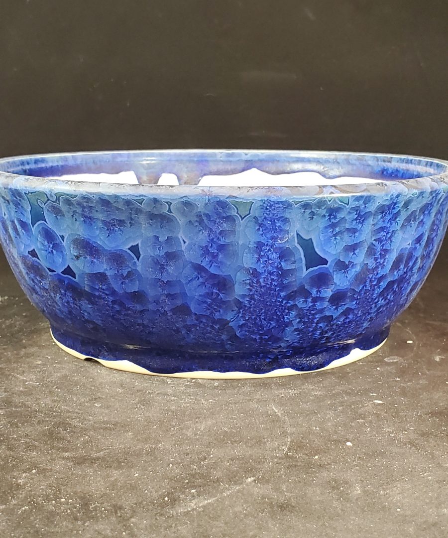 Crystalline Organic-pattern Ceramic Bonsai Pot