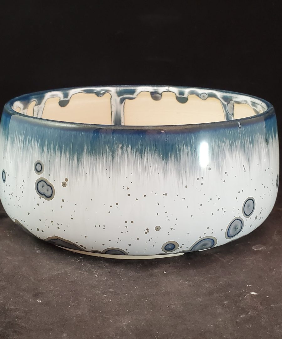 Circular-patterned Ceramic Bonsai Pot