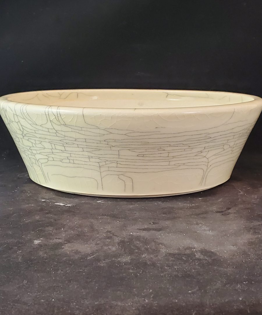 Crackle-glaze Ceramic Bonsai Pot