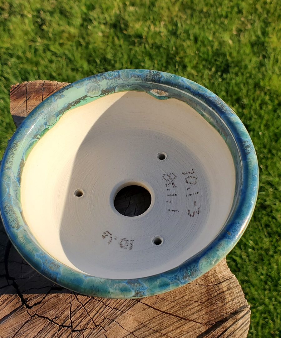 Bubble-patterned Ceramic Bonsai Pot