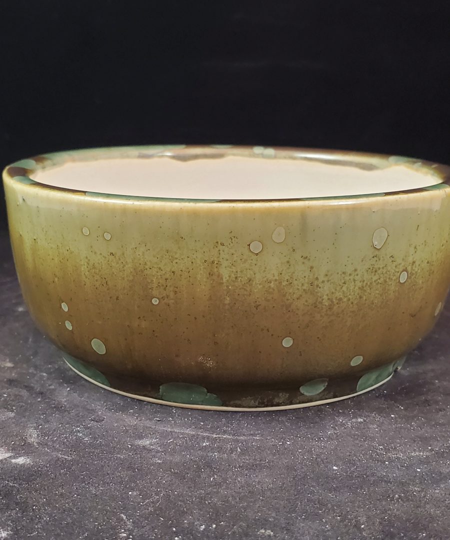 Speckled-gradient Ceramic Bonsai Pot