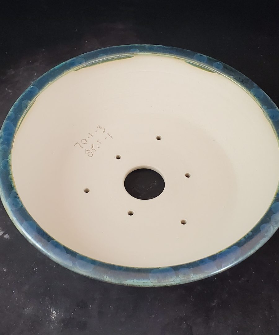 Bubbled-glaze Footed Ceramic Bonsai Pot