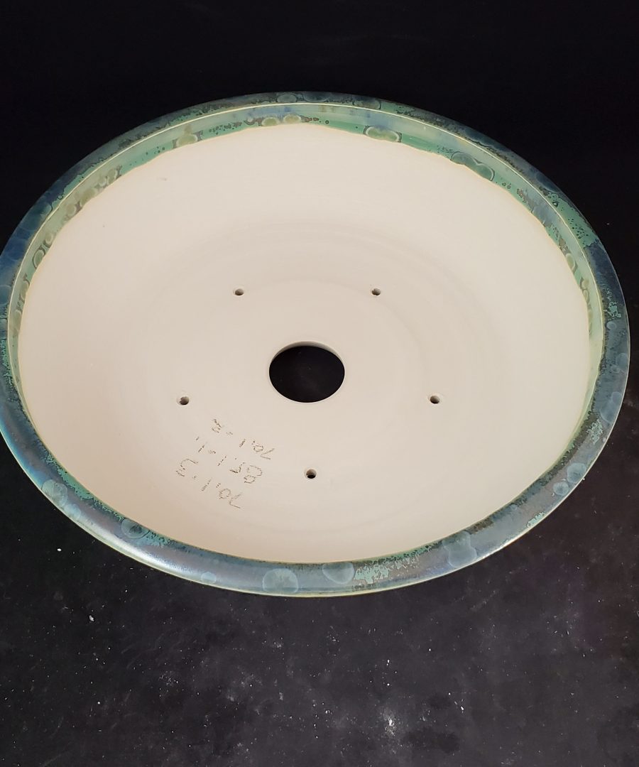 Bubbled-gradient Glaze Ceramic Footed Bonsai Pot