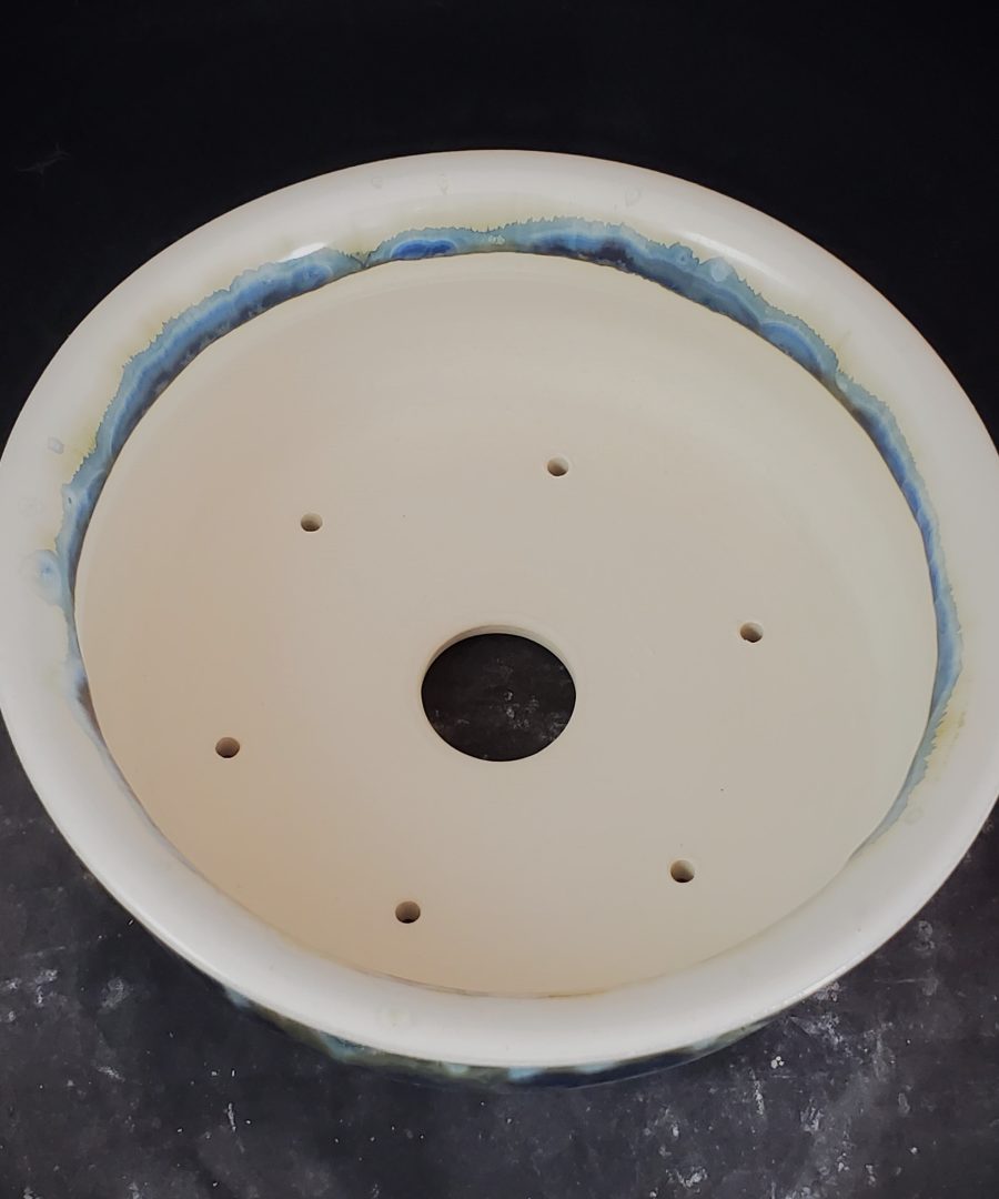 Bubbly-marbled Ceramic Bonsai Pot