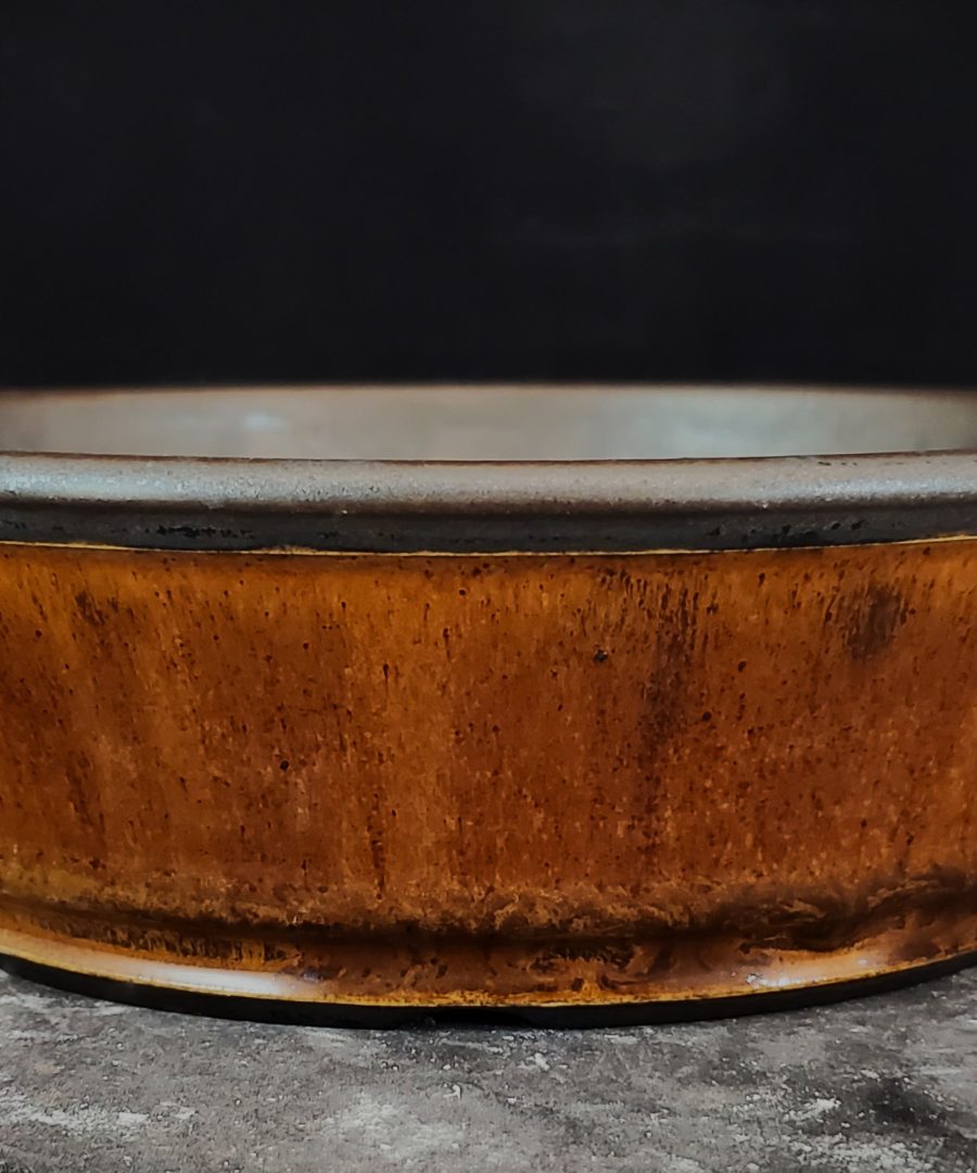 Two-tone Glazed Ceramic Bonsai Pot