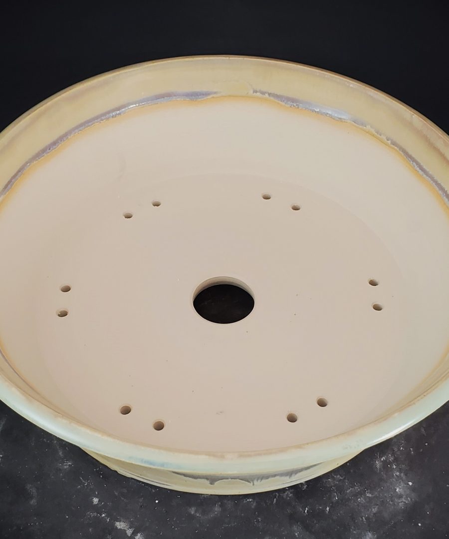 Iridescent-dripped Glaze Footed Ceramic Bonsai Pot