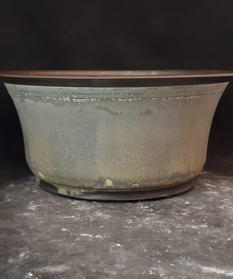 Ridged-flared Ceramic Bonsai Pot
