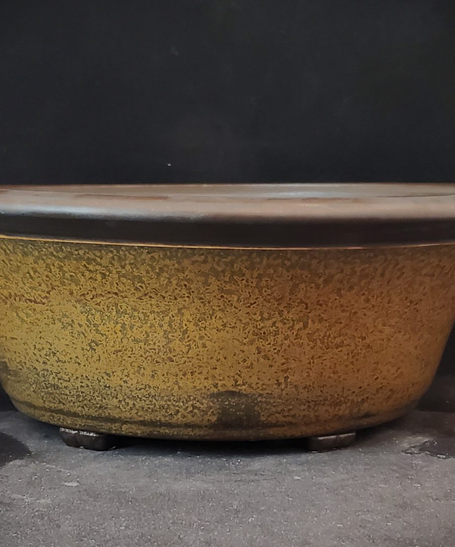 Speckled Glaze Flared-rim Ceramic Bonsai Pot
