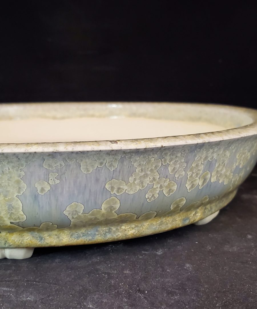 Dappled Glaze Ceramic Footed Bonsai Pot