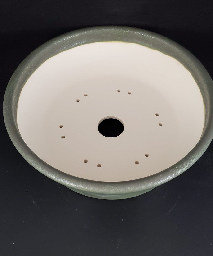 Wavy-marbled Ceramic Bonsai Pot