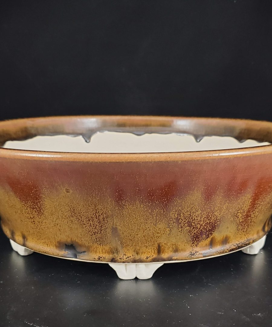 Dripped-speckled Glaze Ceramic Bonsai Pot