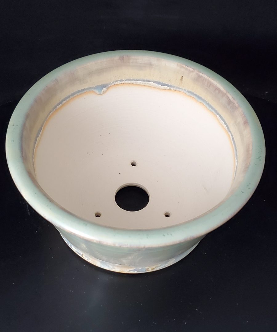 Marbled Pastel Flared-rim Ceramic Bonsai Pot