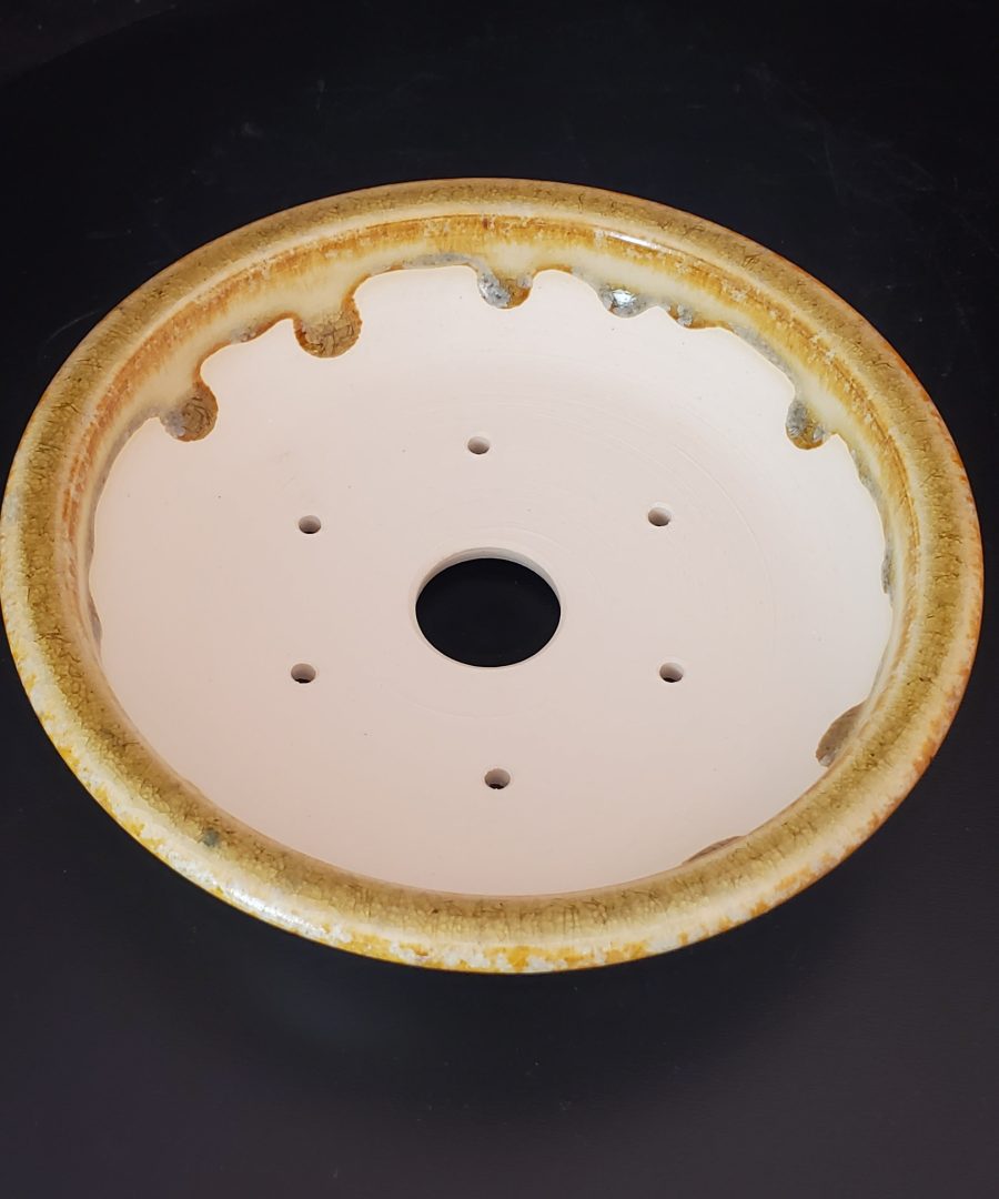 Crackle-glaze Dripped Ceramic Bonsai Pot