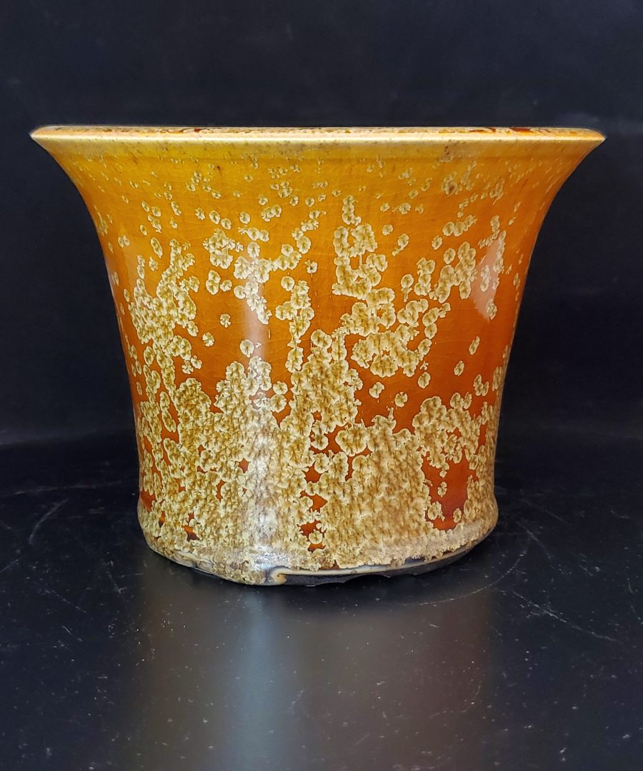 Speckled Crackle-glaze Ceramic Bonsai Pot