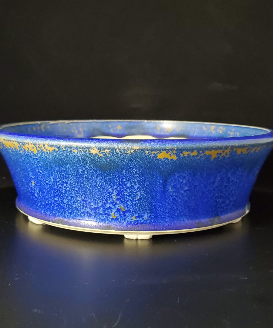 Marbled-crystalline Ceramic Bonsai Pot