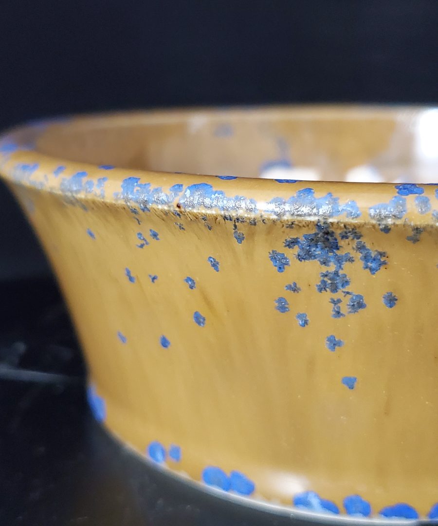 Speckled Blue Glaze Flared-rim Ceramic Bonsai Pot