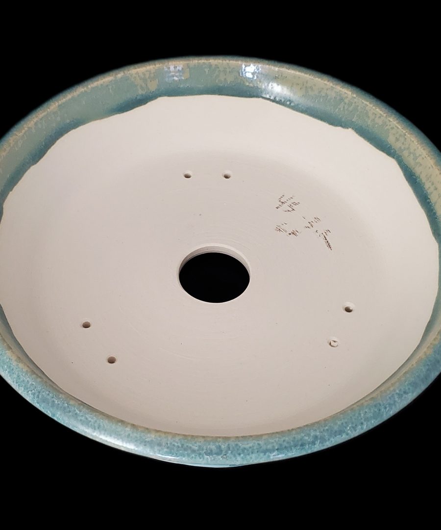 Bubbly-crystalline Glaze Flared-rim Ceramic Drainage Bonsai Pot