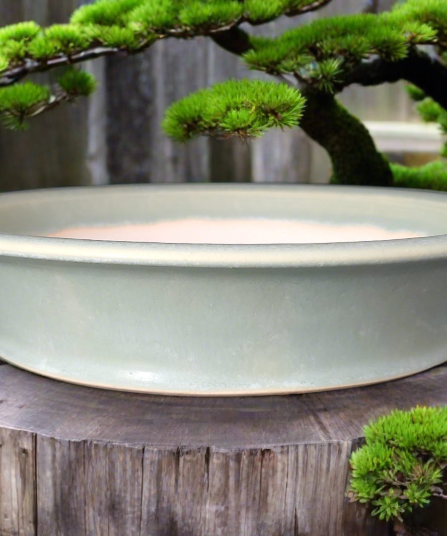Flared-rim Smooth-glaze Ceramic Bonsai Pot