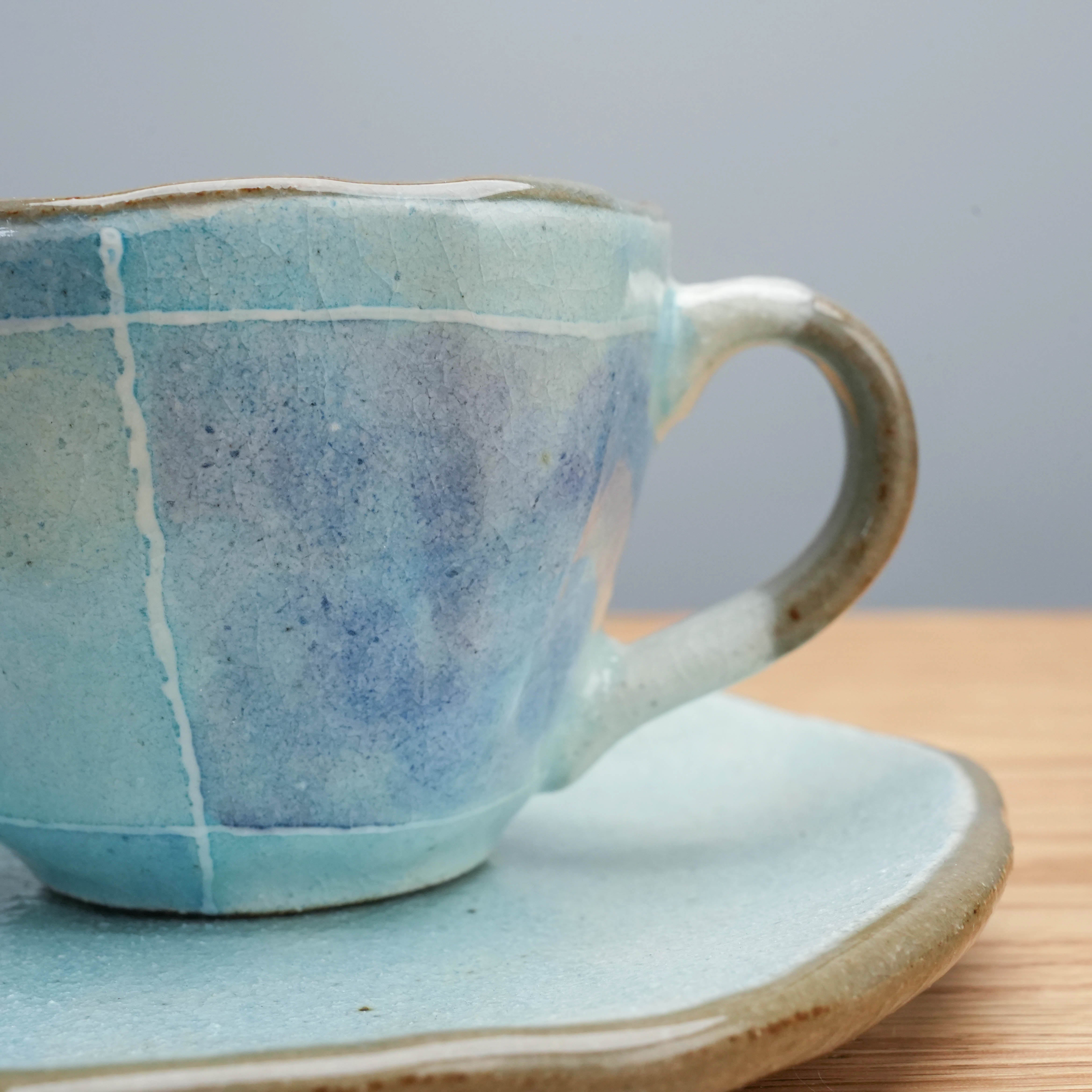 Scalloped Cup and Saucer Set