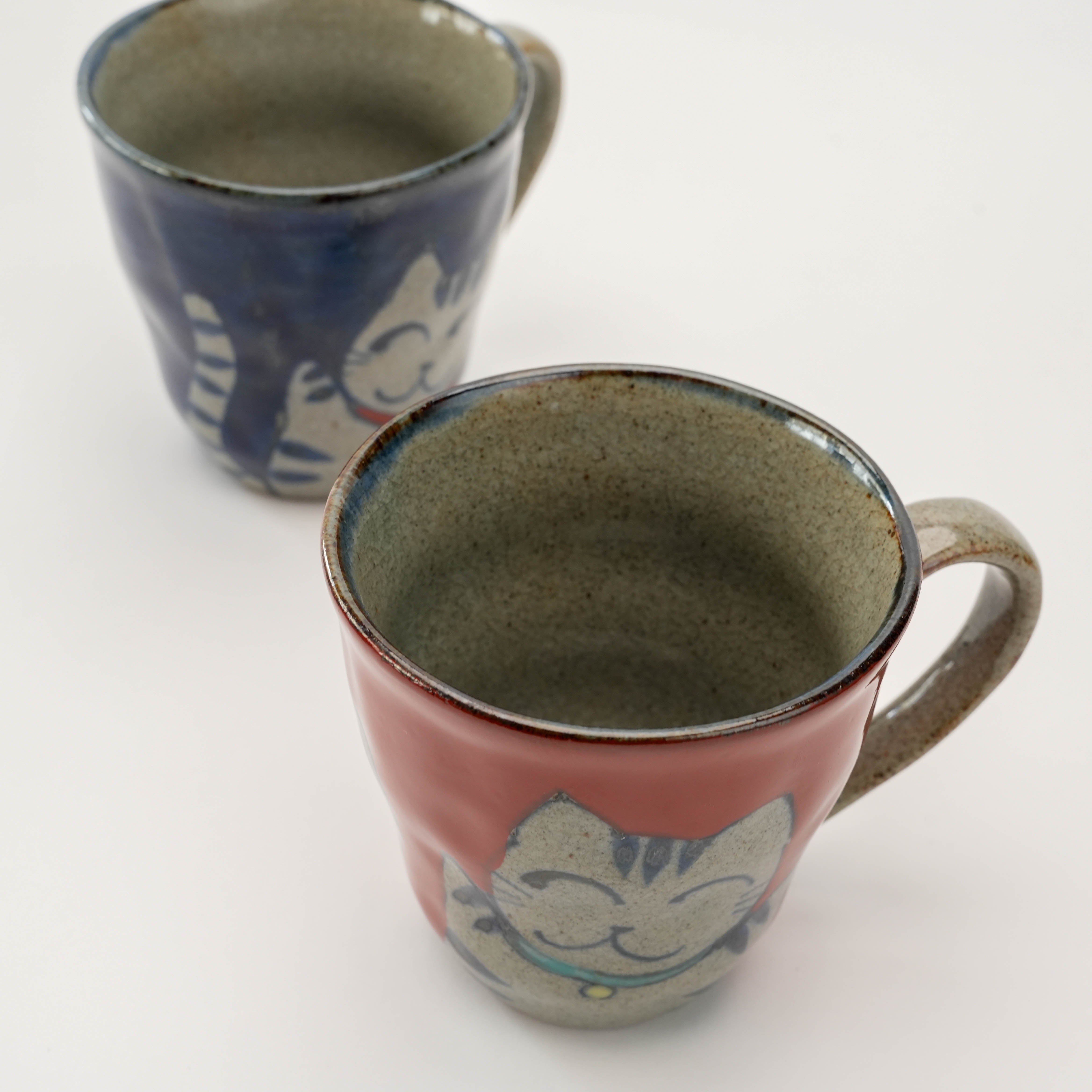 Lucky Cat Mug Pair